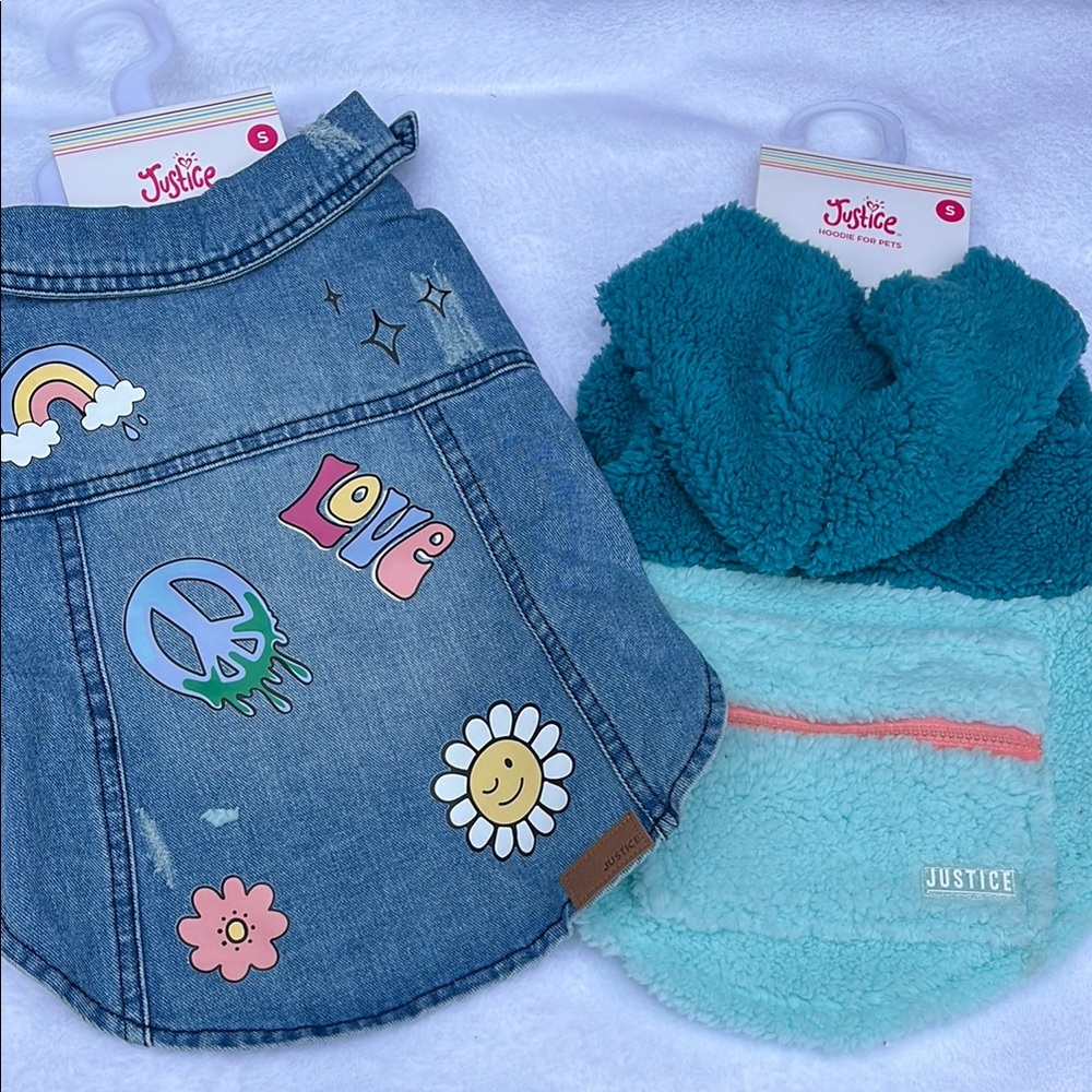 Justice Denim and Fleece Dog Jackets